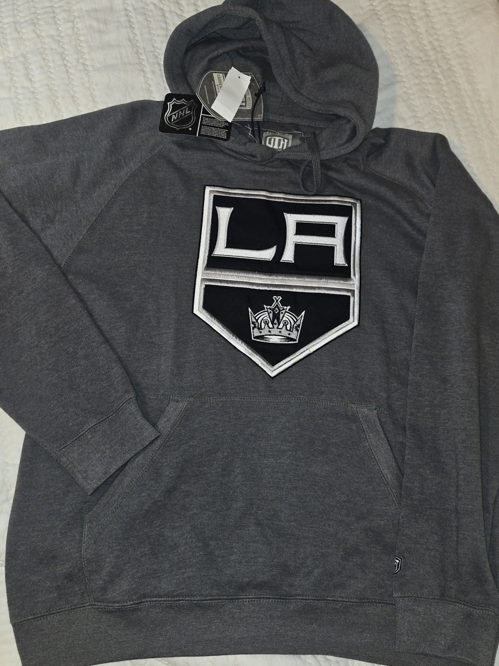 LA Kings Gray Pullover Hoodie - Official NHL Apparel